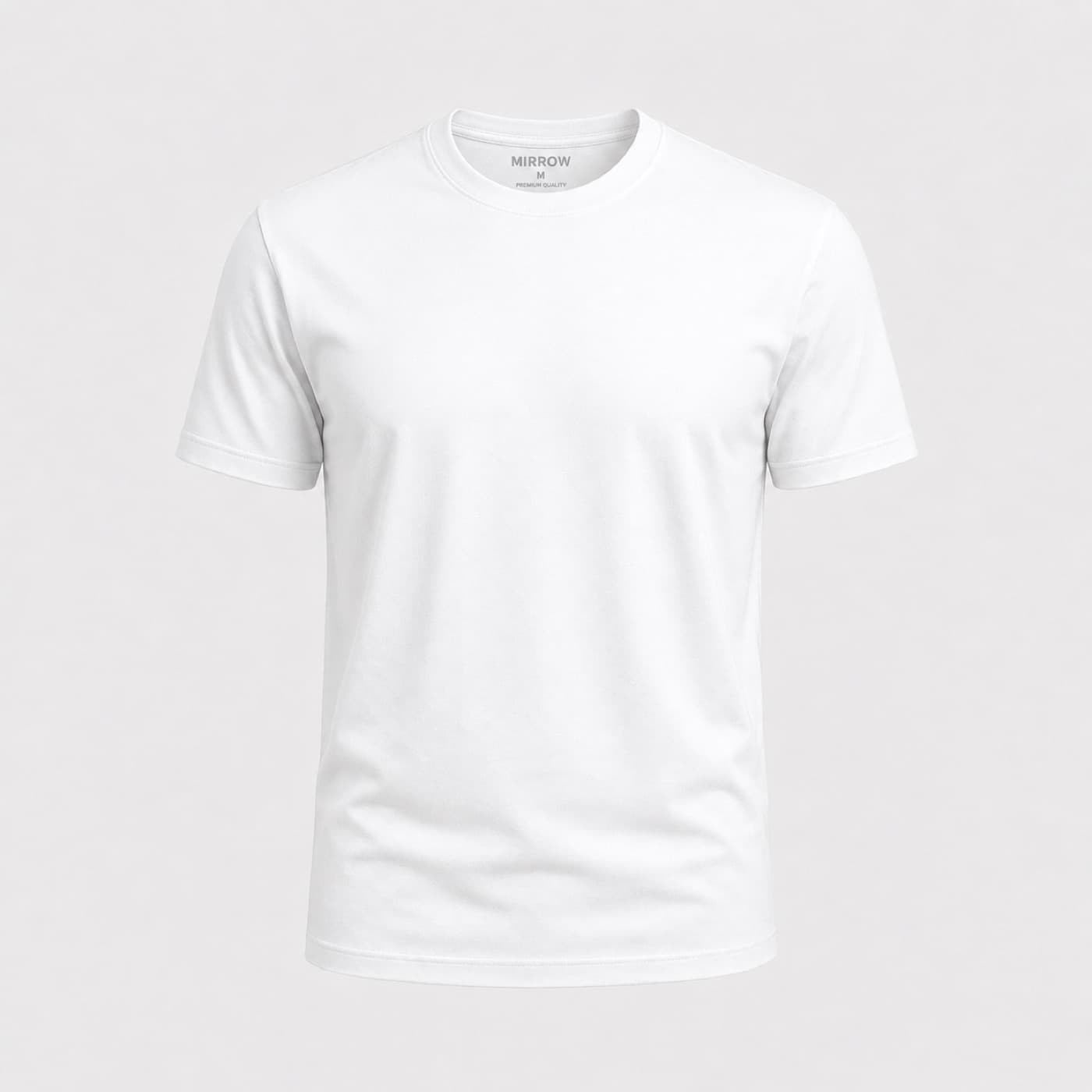 Remera lisa cuello redondo color blanco